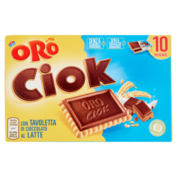 Meta description-Oro Saiwa Ciok Con Tavoletta Di Cioccolato Al Latte 10 25 G