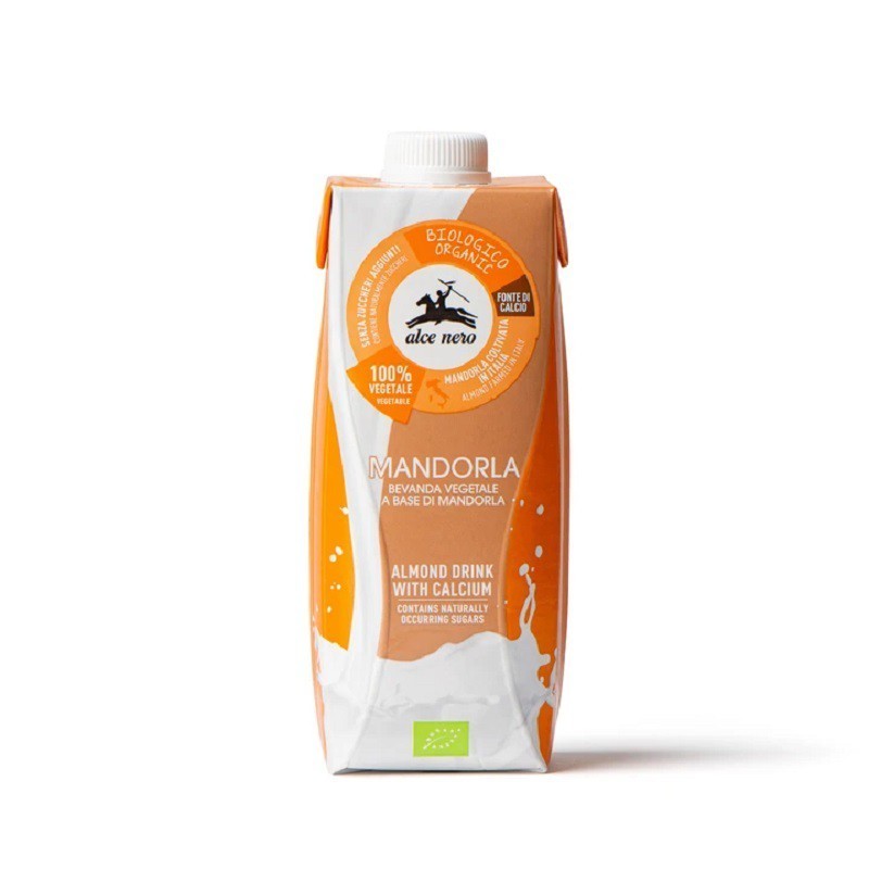 Meta description-Alce nero Organic Almond Plant-Based Drink 500 Ml
